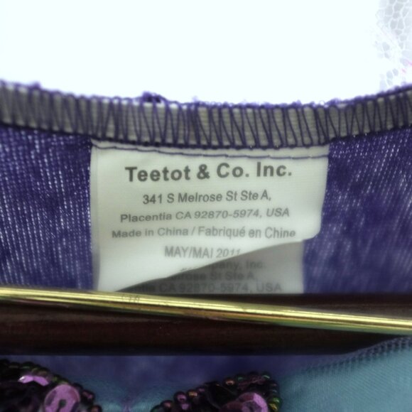 Teetot & co  Rapunzel Purple Costume Deluxe Mesh & Velvet Dress - Picture 3 of 9
